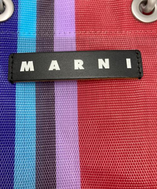 MARNI（マルニ）MARNI (マルニ) MARKET STRIPE MINI SHOULDER BAG レッド×パープル サイズ:不明の古着・服飾アイテム