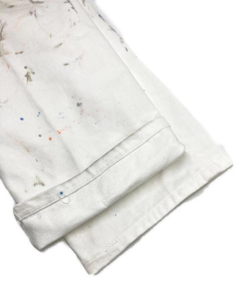 AURALEE（オーラリー）AURALEE (オーラリー) HARD TWIST DENIM HAND PAINTED 5P PANTS ホワイト サイズ:SIZE　25の古着・服飾アイテム