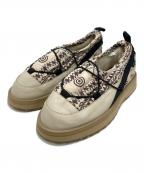 South2 West8×suicokeサウスツー ウエストエイト×スイコック）の古着「総柄スリッポン」｜ブラウン×ベージュ