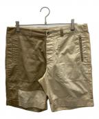 VALENTINOヴァレンティノ）の古着「バイカラーハーフパンツ」｜ベージュ