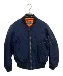 STUDIO D'ARTISAN（ステュディオダルチザン）の古着「インディゴナイロンMA-1」｜ネイビー