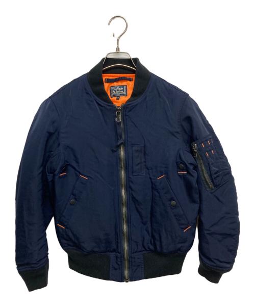 STUDIO D'ARTISAN（ステュディオダルチザン）STUDIO D'ARTISAN (ステュディオダルチザン) インディゴナイロンMA-1 ネイビー サイズ:SIZE 36の古着・服飾アイテム
