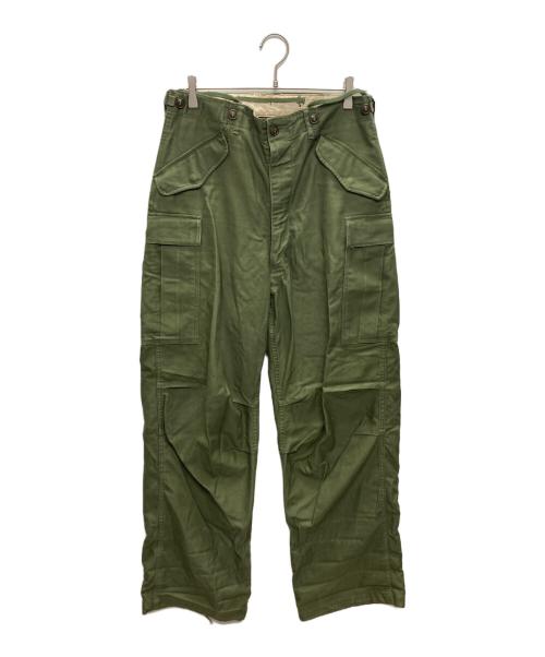 US ARMY（ユーエスアーミー）US ARMY (ユーエスアーミー) M-51 ヘビー コットンサテン フィールド カーゴ パンツ オリーブ サイズ:SMALL LONGの古着・服飾アイテム