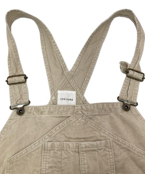 Toujours（トゥジュー）Toujours (トゥジュー) コーデュロイオーバーオール ベージュ サイズ:SIZE ２の古着・服飾アイテム