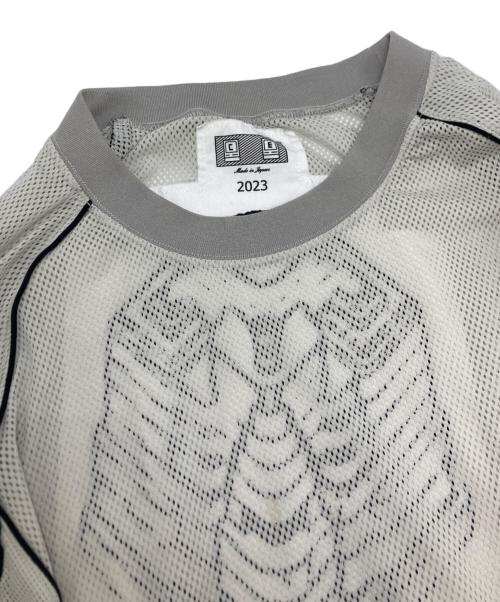 C.E（シーイー）C.E (シーイー キャブエンプト) MESH RAGLAN COLOUR LONG SLEEVE T グレー サイズ:XLの古着・服飾アイテム