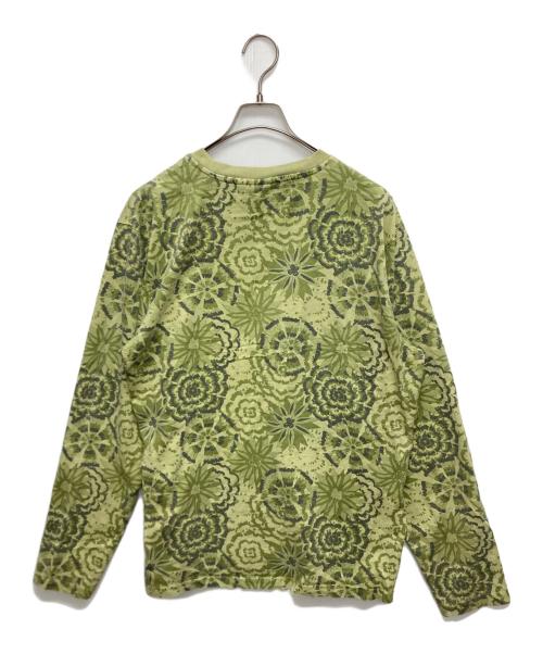 stussy（ステューシー）stussy (ステューシー) FLOWER LS CREW グリーン サイズ:SIZE Lの古着・服飾アイテム