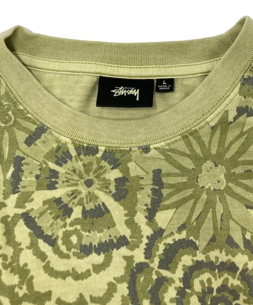 stussy（ステューシー）stussy (ステューシー) FLOWER LS CREW グリーン サイズ:SIZE Lの古着・服飾アイテム
