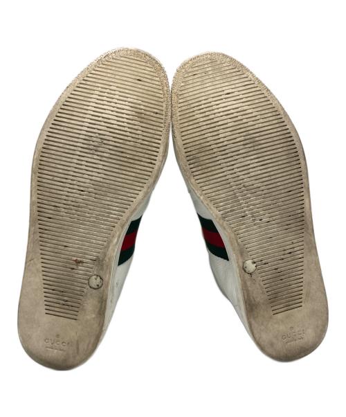 GUCCI（グッチ）GUCCI (グッチ) シェリーラインレザーハイカットスニーカー ホワイト サイズ:7の古着・服飾アイテム