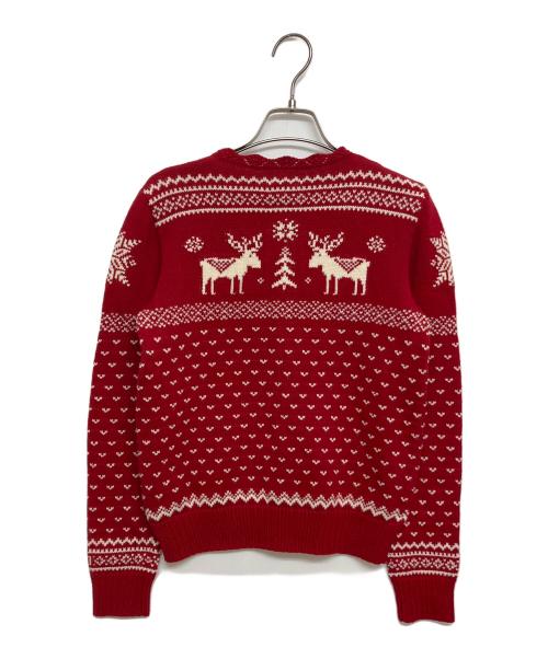POLO RALPH LAUREN（ポロ・ラルフローレン）POLO RALPH LAUREN (ポロ・ラルフローレン) ノルディックニットカーディガン レッド サイズ:SIZE XLの古着・服飾アイテム