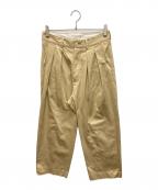 steafスティーフ）の古着「FIELD TWO TUCK PANTS」｜ベージュ