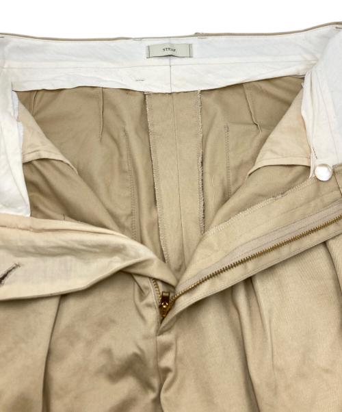 steaf（スティーフ）steaf (スティーフ) FIELD TWO TUCK PANTS ベージュ サイズ:SIZE Mの古着・服飾アイテム