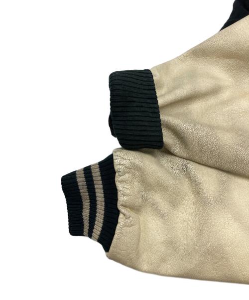 Hysteric Glamour（ヒステリックグラマー）Hysteric Glamour (ヒステリックグラマー) 刺繍ワッペンスタジャン ブラック×ベージュ サイズ:Freeの古着・服飾アイテム