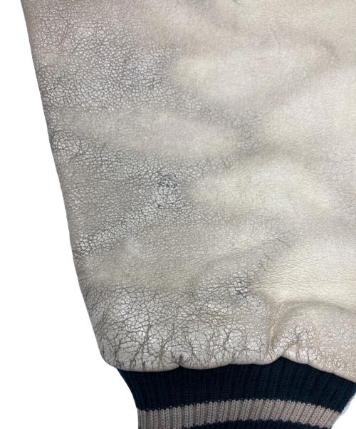 Hysteric Glamour（ヒステリックグラマー）Hysteric Glamour (ヒステリックグラマー) 刺繍ワッペンスタジャン ブラック×ベージュ サイズ:Freeの古着・服飾アイテム