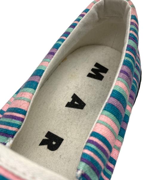 MARNI（マルニ）MARNI (マルニ) マルチボーダー スリッポン マルチカラー サイズ:41の古着・服飾アイテム