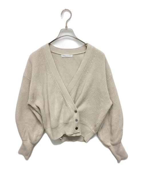 Noble（ノーブル）Noble (ノーブル) 片畦カシュクール風プルオーバー ベージュ サイズ:SIZE FREEの古着・服飾アイテム