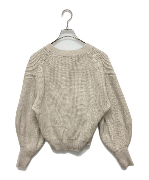 Noble（ノーブル）Noble (ノーブル) 片畦カシュクール風プルオーバー ベージュ サイズ:SIZE FREEの古着・服飾アイテム