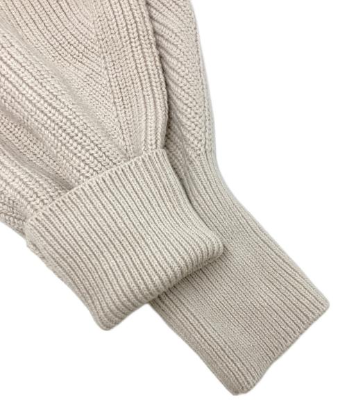 Noble（ノーブル）Noble (ノーブル) 片畦カシュクール風プルオーバー ベージュ サイズ:SIZE FREEの古着・服飾アイテム