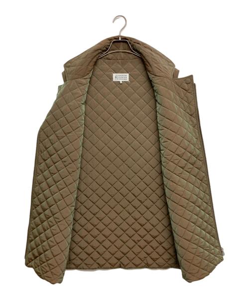 Maison Margiela（メゾンマルジェラ）Maison Margiela (メゾンマルジェラ) 中綿 キルティングナイロン ライダースベスト グリーン サイズ:SIZE 46の古着・服飾アイテム