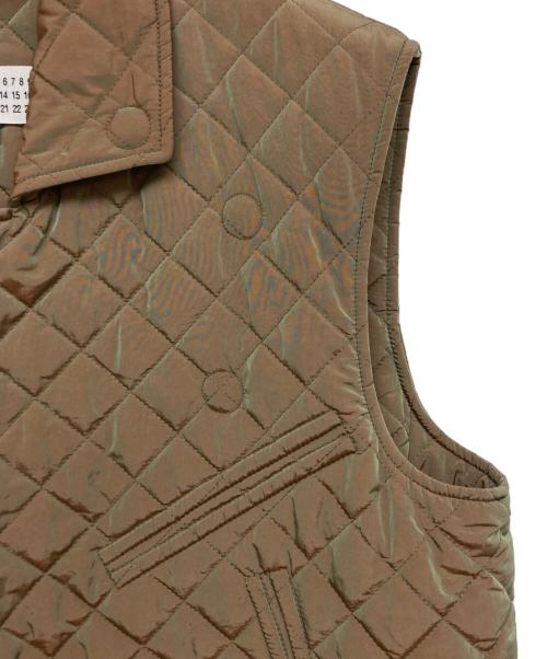 Maison Margiela（メゾンマルジェラ）Maison Margiela (メゾンマルジェラ) 中綿 キルティングナイロン ライダースベスト グリーン サイズ:SIZE 46の古着・服飾アイテム