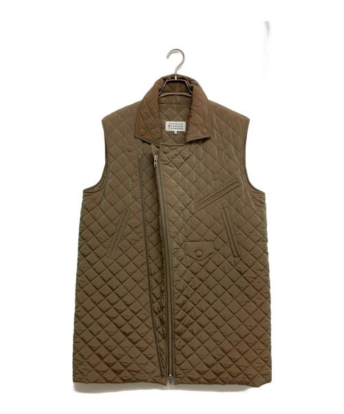 Maison Margiela（メゾンマルジェラ）Maison Margiela (メゾンマルジェラ) 中綿 キルティングナイロン ライダースベスト グリーン サイズ:SIZE 46の古着・服飾アイテム
