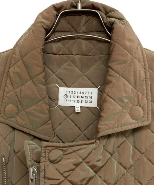 Maison Margiela（メゾンマルジェラ）Maison Margiela (メゾンマルジェラ) 中綿 キルティングナイロン ライダースベスト グリーン サイズ:SIZE 46の古着・服飾アイテム