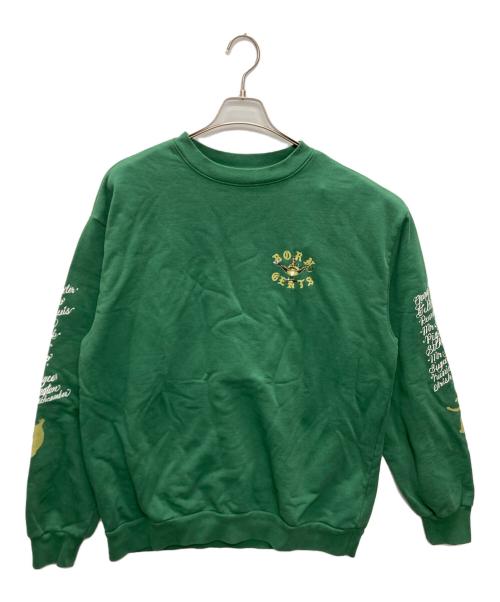 BORN X RAISED（ボーン レイズド）BORN X RAISED (ボーン レイズド) UNION (ユニオン) Gents Of Desire Rules Crewneck グリーン サイズ:Lの古着・服飾アイテム