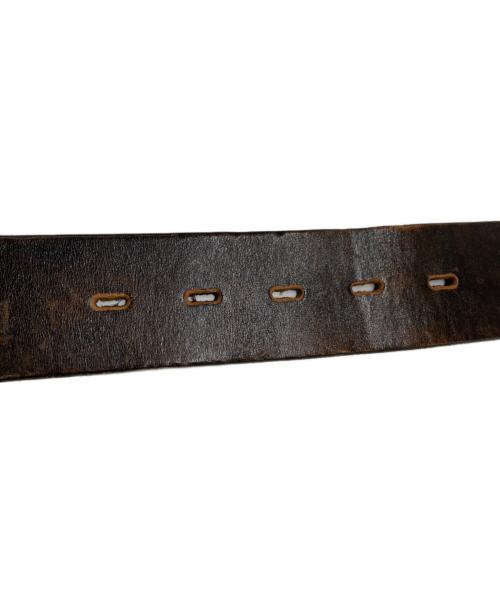 htc（エイチティーシー）htc (エイチティーシー) スタッズレザーベルト ブラウン サイズ:実寸サイズをご参照下さい。の古着・服飾アイテム