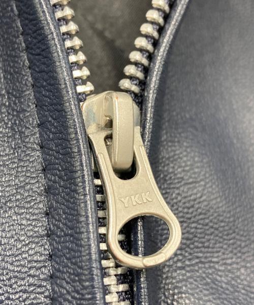 NEIGHBORHOOD（ネイバーフッド）NEIGHBORHOOD (ネイバーフッド) LEATHER ZIP WORK JACKET ネイビー サイズ:Ｌの古着・服飾アイテム