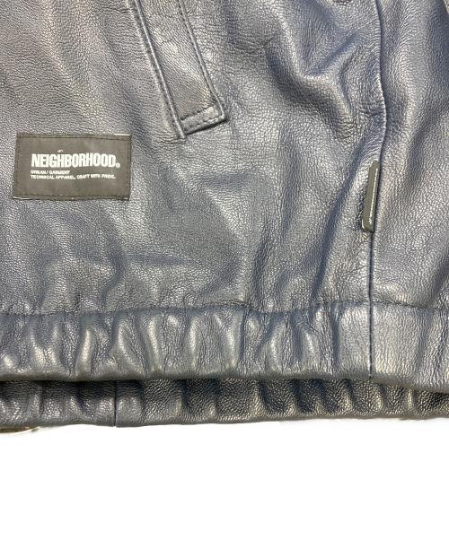 NEIGHBORHOOD（ネイバーフッド）NEIGHBORHOOD (ネイバーフッド) LEATHER ZIP WORK JACKET ネイビー サイズ:Ｌの古着・服飾アイテム