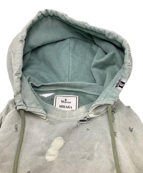 Maison MIHARA YASUHIRO（メゾン ミハラ ヤスヒロ）Maison MIHARA YASUHIRO (メゾン ミハラ ヤスヒロ) Sun-Faded Like Hoodie グリーン サイズ:SIZE 44の古着・服飾アイテム