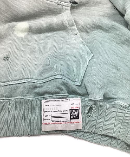 Maison MIHARA YASUHIRO（メゾン ミハラ ヤスヒロ）Maison MIHARA YASUHIRO (メゾン ミハラ ヤスヒロ) Sun-Faded Like Hoodie グリーン サイズ:SIZE 44の古着・服飾アイテム