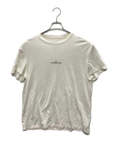 Maison Margiela（メゾンマルジェラ）Maison Margiela (メゾンマルジェラ) 反転ロゴ刺繍 Tシャツ ホワイト サイズ:48の古着・服飾アイテム