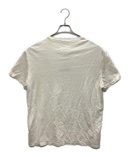 Maison Margiela（メゾンマルジェラ）Maison Margiela (メゾンマルジェラ) 反転ロゴ刺繍 Tシャツ ホワイト サイズ:48の古着・服飾アイテム