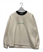 CULLNIクルニ）の古着「刺繍ロゴスウェット」｜ベージュ