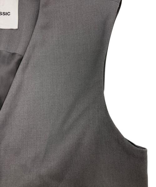 LOW CLASSIC（ロウクラシック）LOW CLASSIC (ロウクラシック) WAIST POINT WOOL VEST グレー サイズ:SIZE Mの古着・服飾アイテム