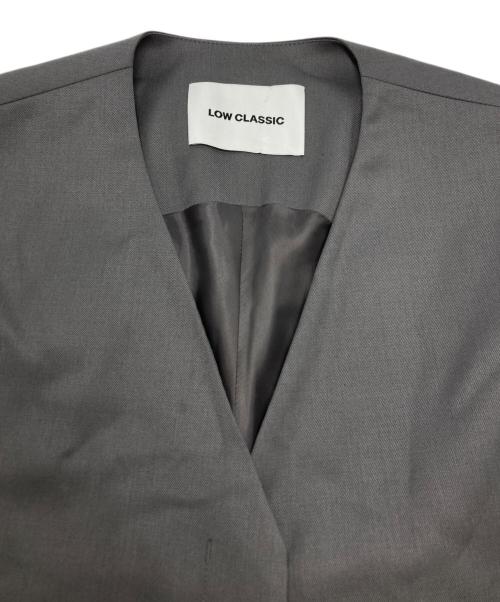 LOW CLASSIC（ロウクラシック）LOW CLASSIC (ロウクラシック) WAIST POINT WOOL VEST グレー サイズ:SIZE Mの古着・服飾アイテム