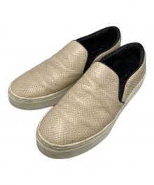 CELINE（セリーヌ）の古着「パイソン柄スリッポン」｜ベージュ