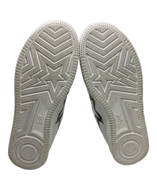 A BATHING APE（ア ベイシング エイプ）A BATHING APE (ア ベイシング エイプ) ベイプスタ カモフラ ローカットスニーカー ホワイト×カーキ サイズ:US11の古着・服飾アイテム