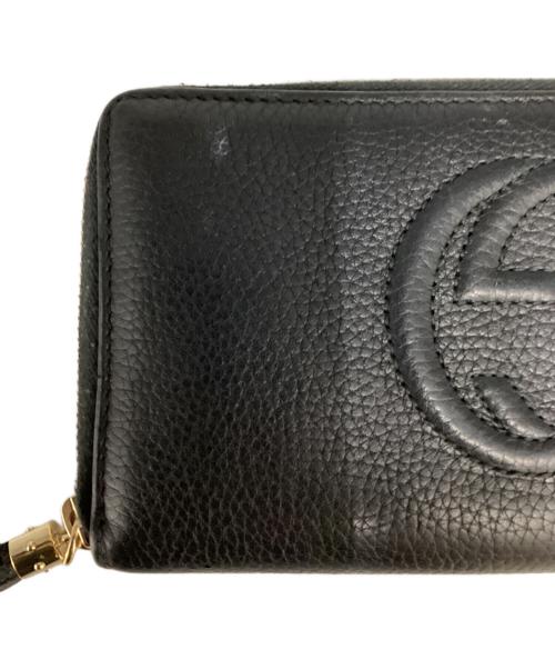 GUCCI（グッチ）GUCCI (グッチ) ラウンドファスナー 長財布 ブラック サイズ:不明の古着・服飾アイテム