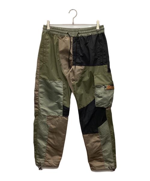 Denham（デンハム）Denham (デンハム) ナイロンパッチワークカーゴパンツ カーキ サイズ:SIZE Mの古着・服飾アイテム