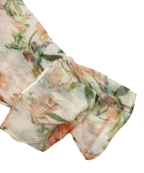 Snidel（スナイデル）Snidel (スナイデル) プリントフリルミニワンピース グリーン×ベージュ サイズ:SIZE 0の古着・服飾アイテム