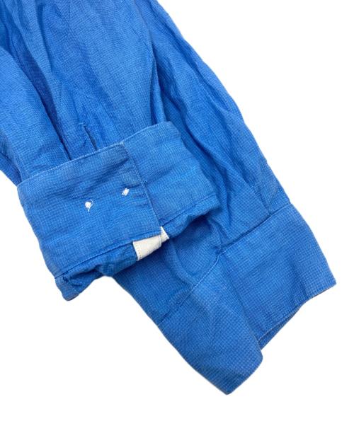 ensou.（エンソウ）ensou. (エンソウ) シルクリネンバンドカラーシャツ ブルー サイズ:SIZE　Lの古着・服飾アイテム