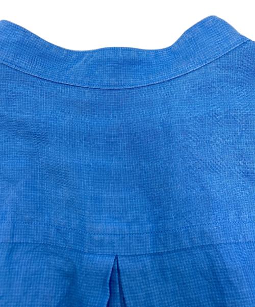 ensou.（エンソウ）ensou. (エンソウ) シルクリネンバンドカラーシャツ ブルー サイズ:SIZE　Lの古着・服飾アイテム