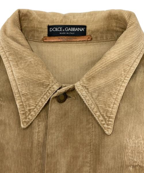DOLCE & GABBANA（ドルチェ＆ガッバーナ）DOLCE & GABBANA (ドルチェ＆ガッバーナ) コーデュロイトラッカージャケット ブラウン サイズ:SIZE 56の古着・服飾アイテム