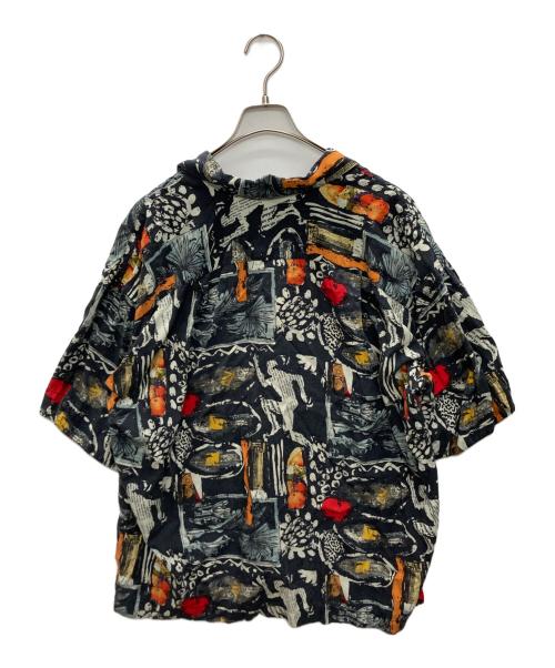 ISSEY MIYAKE（イッセイミヤケ）ISSEY MIYAKE (イッセイミヤケ) 90’s総柄オープンカラーシャツ ブラック サイズ:SIZE Mの古着・服飾アイテム