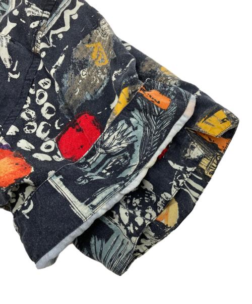 ISSEY MIYAKE（イッセイミヤケ）ISSEY MIYAKE (イッセイミヤケ) 90’s総柄オープンカラーシャツ ブラック サイズ:SIZE Mの古着・服飾アイテム