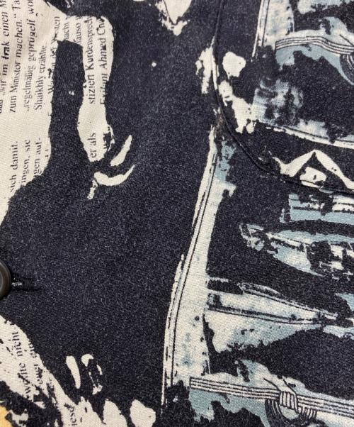 ISSEY MIYAKE（イッセイミヤケ）ISSEY MIYAKE (イッセイミヤケ) 90’s総柄オープンカラーシャツ ブラック サイズ:SIZE Mの古着・服飾アイテム