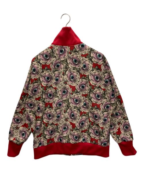 Yuko Higuchi（ユウコ ヒグチ）YUKO HIGUCHI (ユウコ ヒグチ) 眼花ジャージ TOPS レッド×ベージュ サイズ:SIZE Freeの古着・服飾アイテム