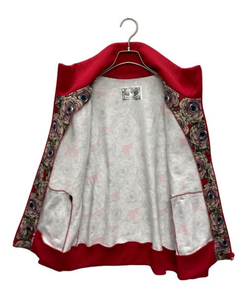 Yuko Higuchi（ユウコ ヒグチ）YUKO HIGUCHI (ユウコ ヒグチ) 眼花ジャージ TOPS レッド×ベージュ サイズ:SIZE Freeの古着・服飾アイテム