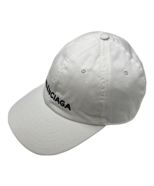 BALENCIAGA（バレンシアガ）BALENCIAGA (バレンシアガ) ロゴ刺繍キャップ ホワイト サイズ:Lの古着・服飾アイテム